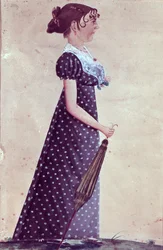 Mädchen mit grünem Regenschirm, ca. 1835